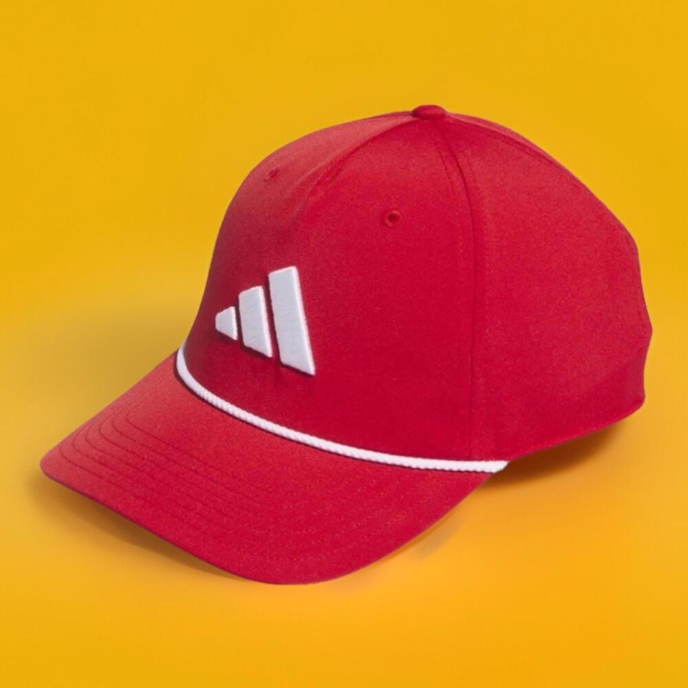 $33 NWT ADIDAS Men's Golf Tour Snapback Five-Panel Rope Hat Cap Red